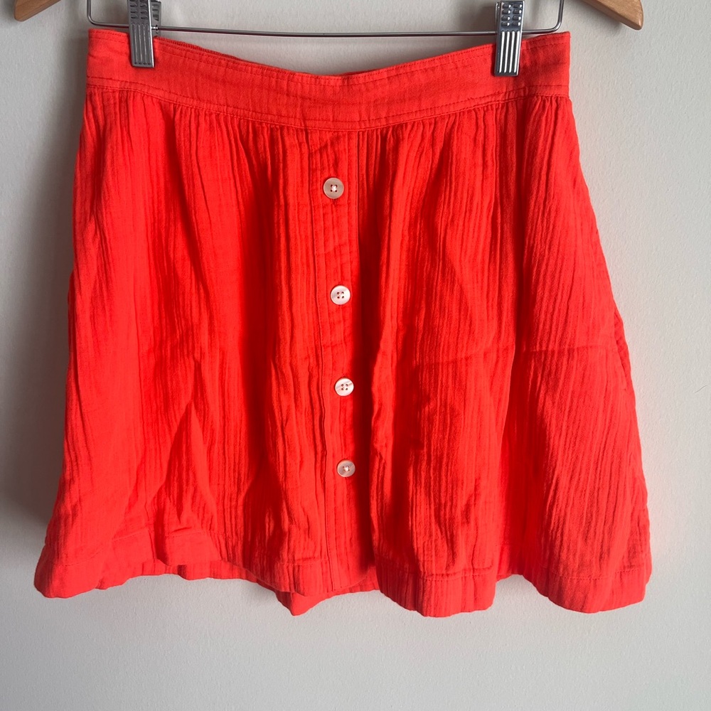 GAP NWT Women's Cotton Gauze Skirt with Button Details at Front Size Small (S)